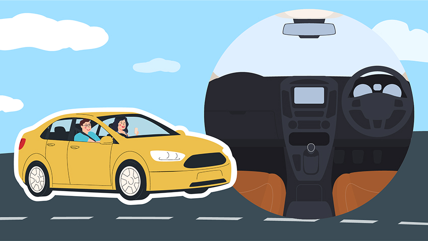 車の中で活躍する製品のイメージ