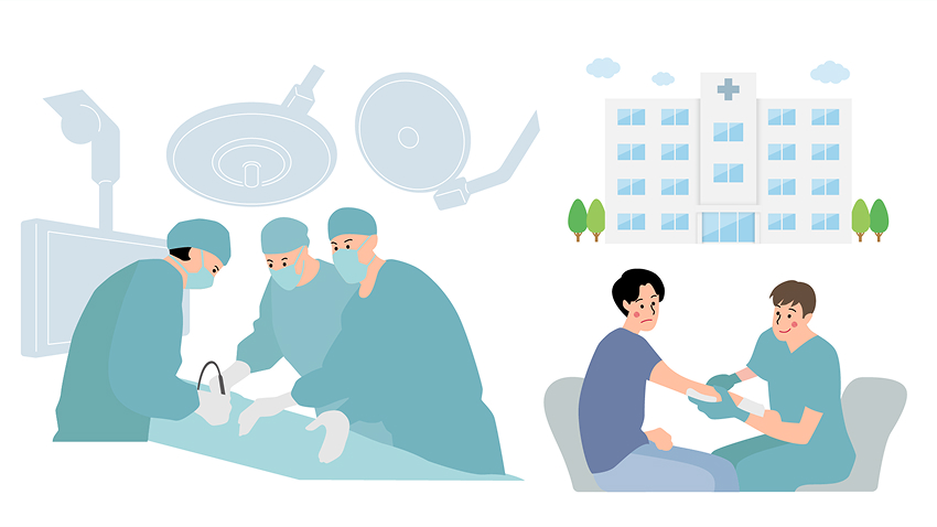 医療機関で活躍する製品のイメージ