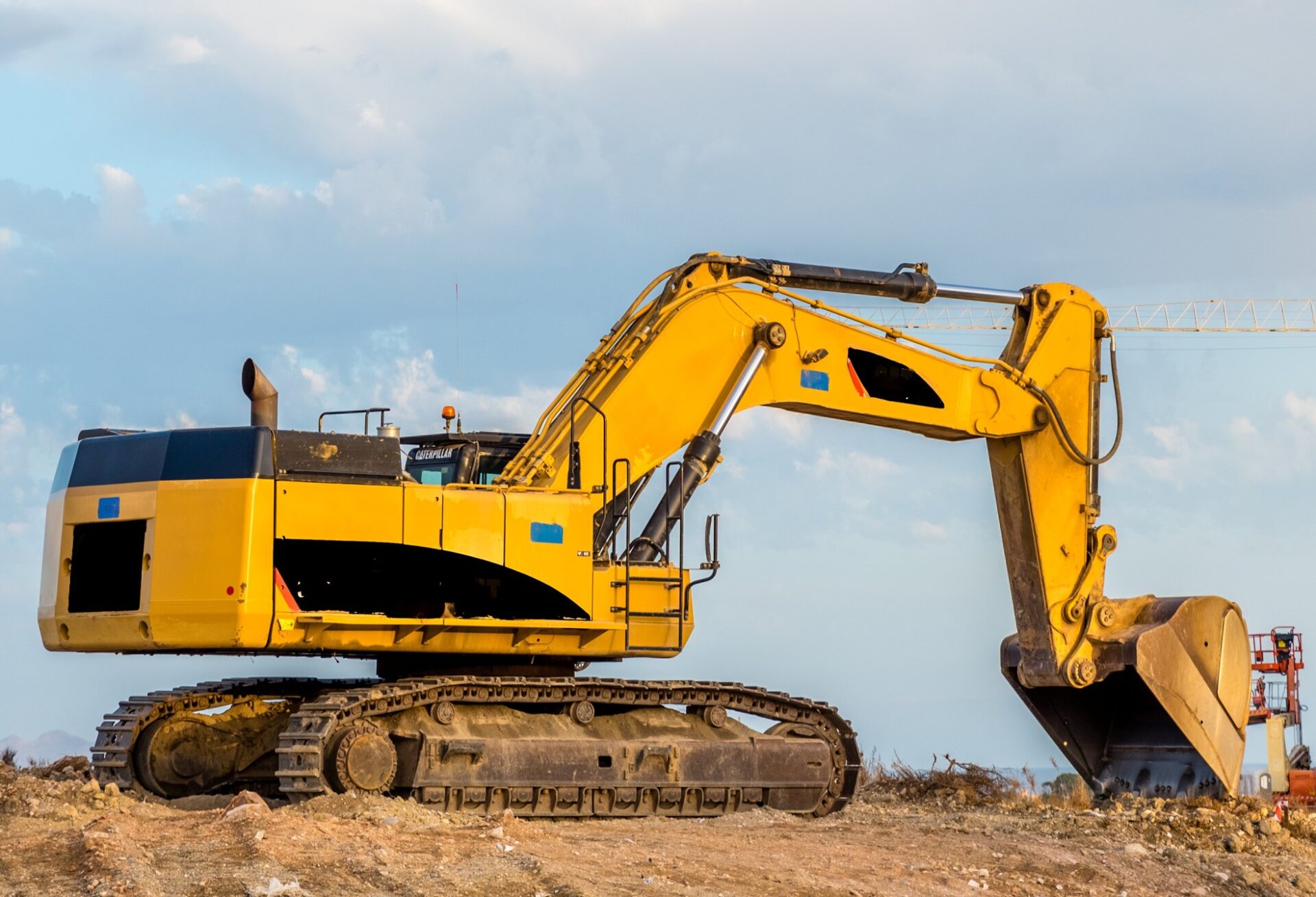 黄色いショベルカーの写真